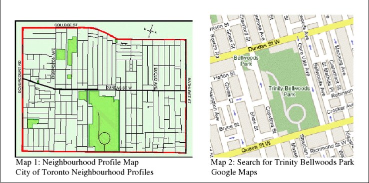 Trinity Bellwoods map